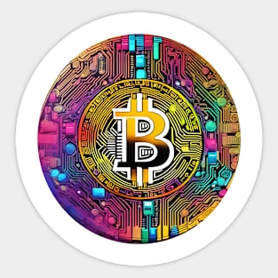 Bitcoin colorful Sticker